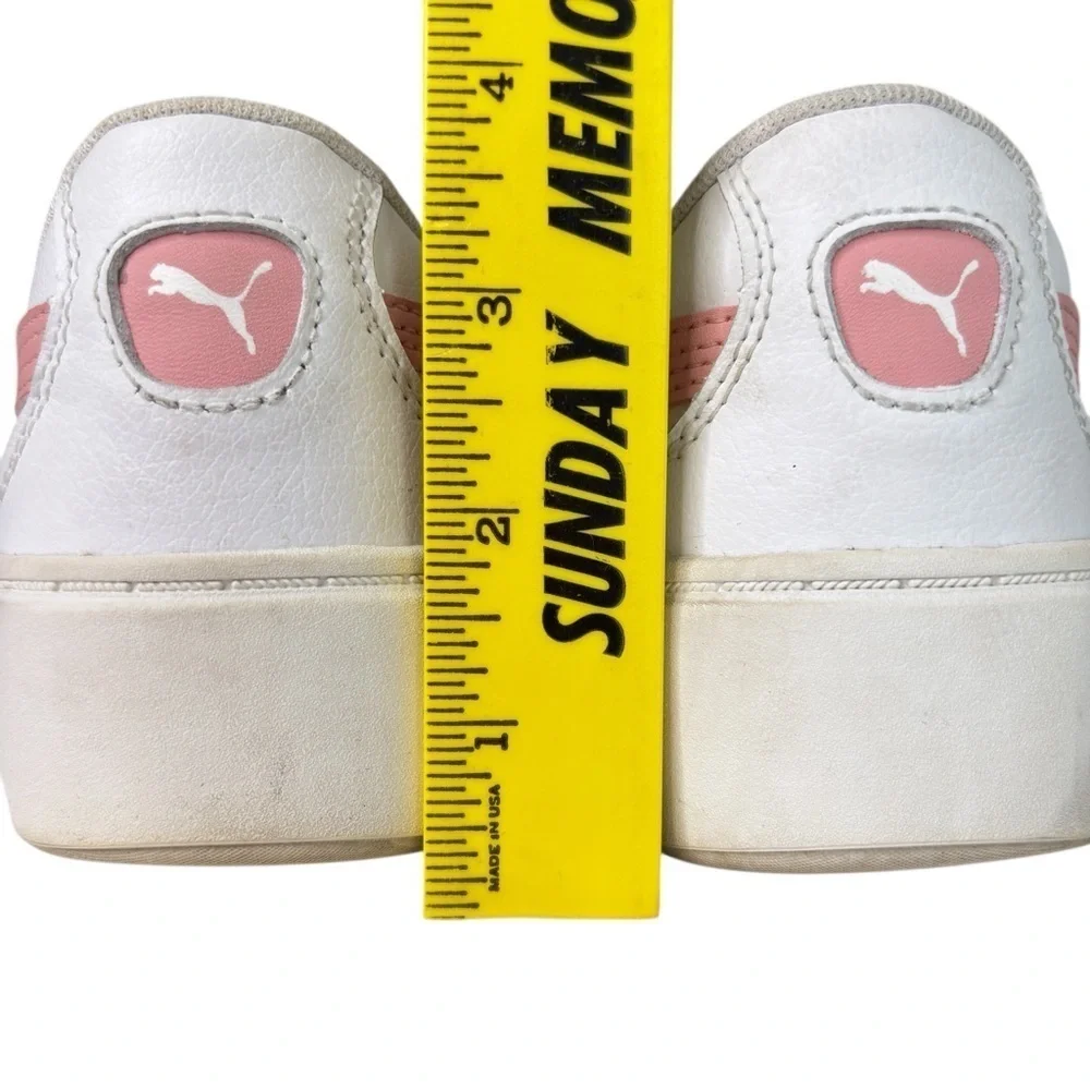Puma Smash Platform V2 Casual Sneakers Womens Shoe Size 9 White / Pink 373035-05